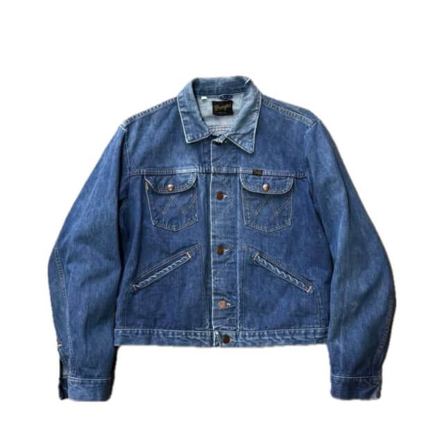 lucy ビンテージ ラングラー124mj Wrangler ヴィンテージ ラングラー 70s USA製 ヴィンテージ 124MJ デニムジャケット 18