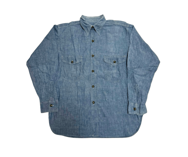 US Navy 1940-50年代 シャンブレーシャツ 1940-50s US NAVY Chambray Shirt 14 1/2 !! / USN シャンブレー